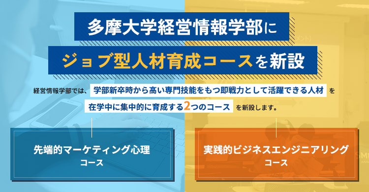 多摩大学経営情報学部にジョブ型人材育成コースを新設