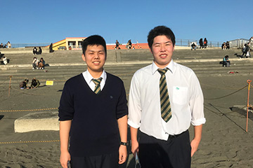 飛び入り参加の藤沢翔陵高等学校(井出君と吉原君)