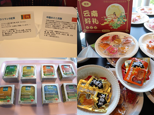 各国のお菓子や紅茶でおもてなし
