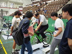 競技用自転車体験